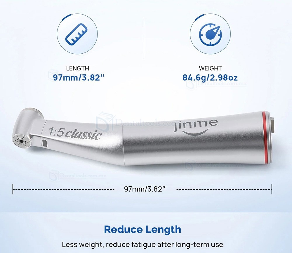 Jinme W15LW Contra&aacute;ngulo el&eacute;ctrico 1:5 con fibra &oacute;ptica e irrigaci&oacute;n interna